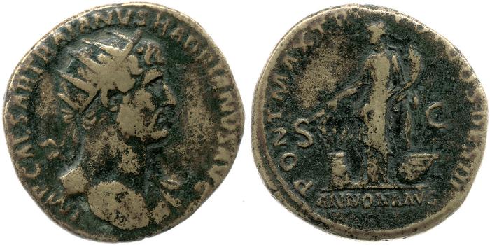obverse of Hadrian RIC II 179