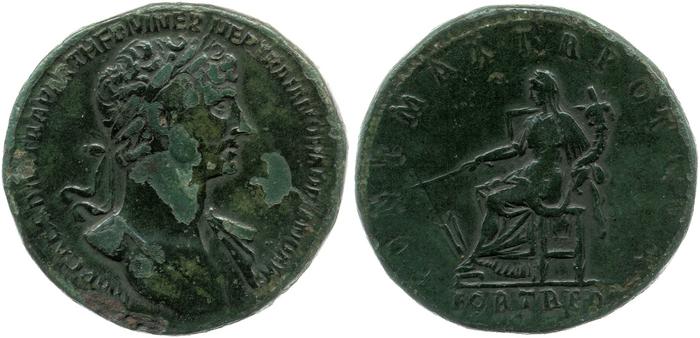 obverse of Hadrian RIC II 74