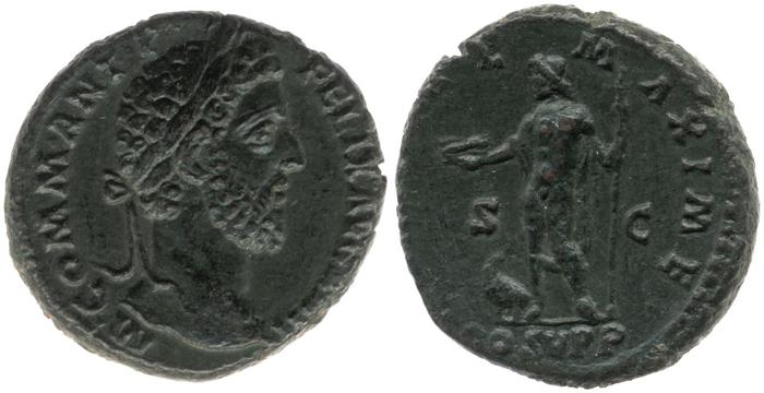 obverse of Commodus RIC III 553A