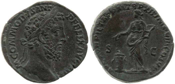 obverse of Commodus RIC III 494