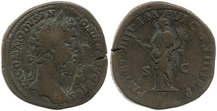 obverse of Commodus RIC III 402