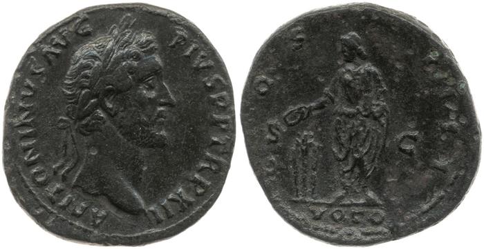 obverse of Antoninus Pius RIC III 856