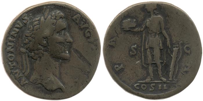 obverse of Antoninus Pius RIC III 586