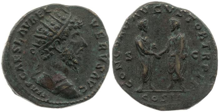 obverse of Marcus Aurelius RIC III 1313