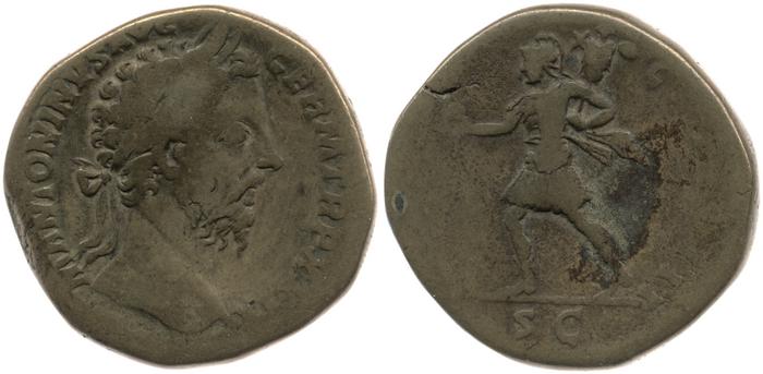 obverse of Marcus Aurelius RIC III 1128