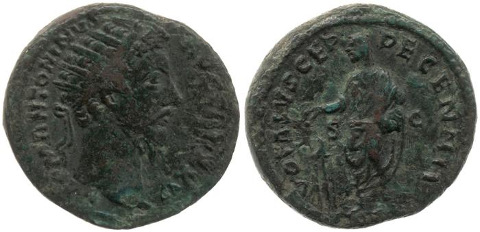 reverse of Marcus Aurelius RIC III 1018