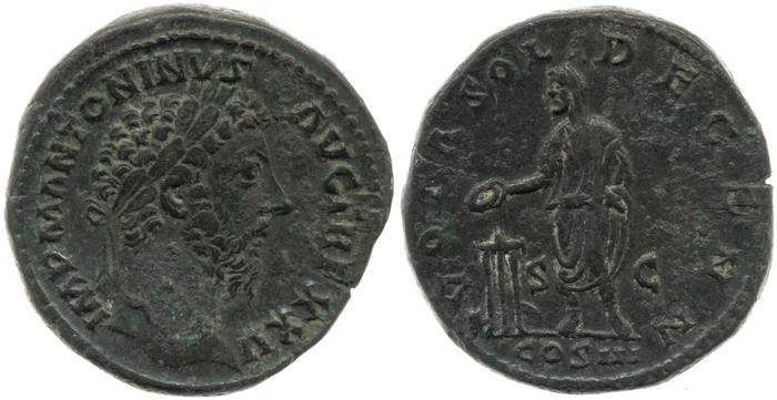 obverse of Marcus Aurelius RIC III 1014