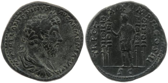 obverse of Marcus Aurelius RIC III 910