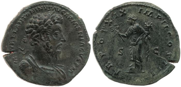 obverse of Marcus Aurelius RIC III 902