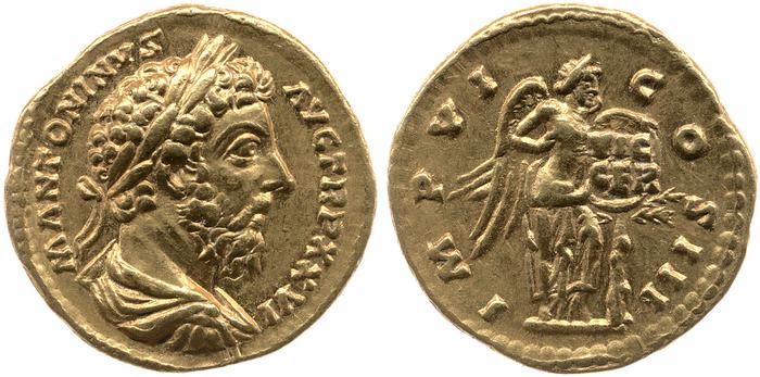 obverse of Marcus Aurelius RIC III 256