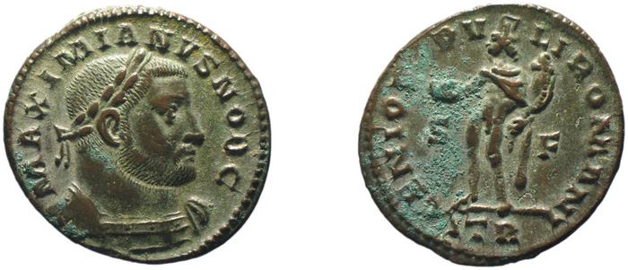 obverse of Maximian RIC VI 539B