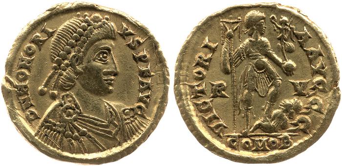 obverse of Honorius RIC X 1321