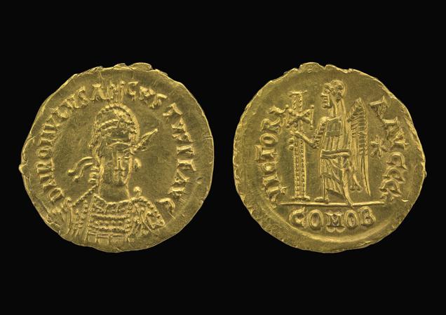 obverse of Romulus Augustulus RIC X 3415