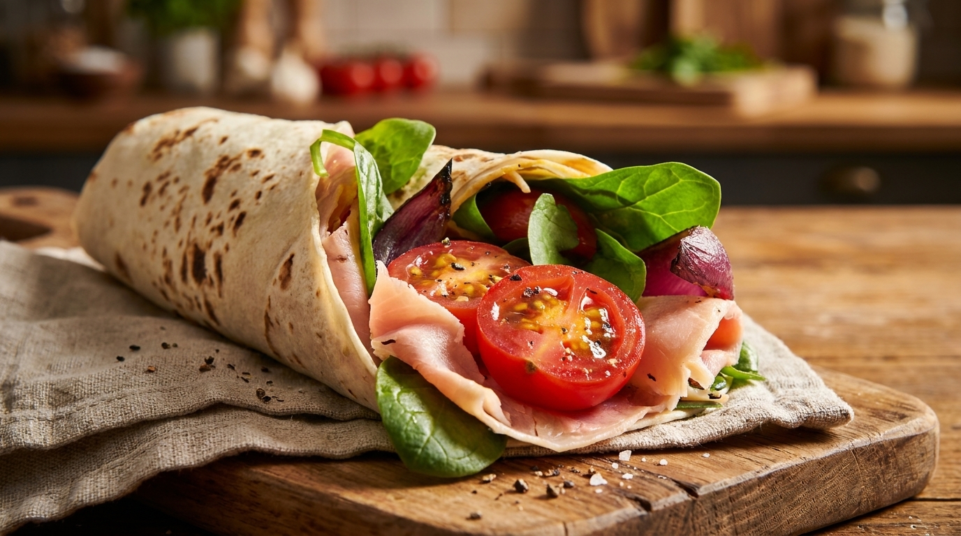 Wrap of the Day + Chopped Salad