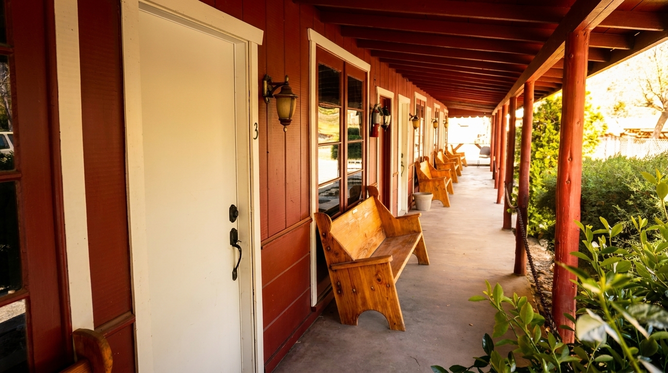 Motel Rooms and Pine Cabins