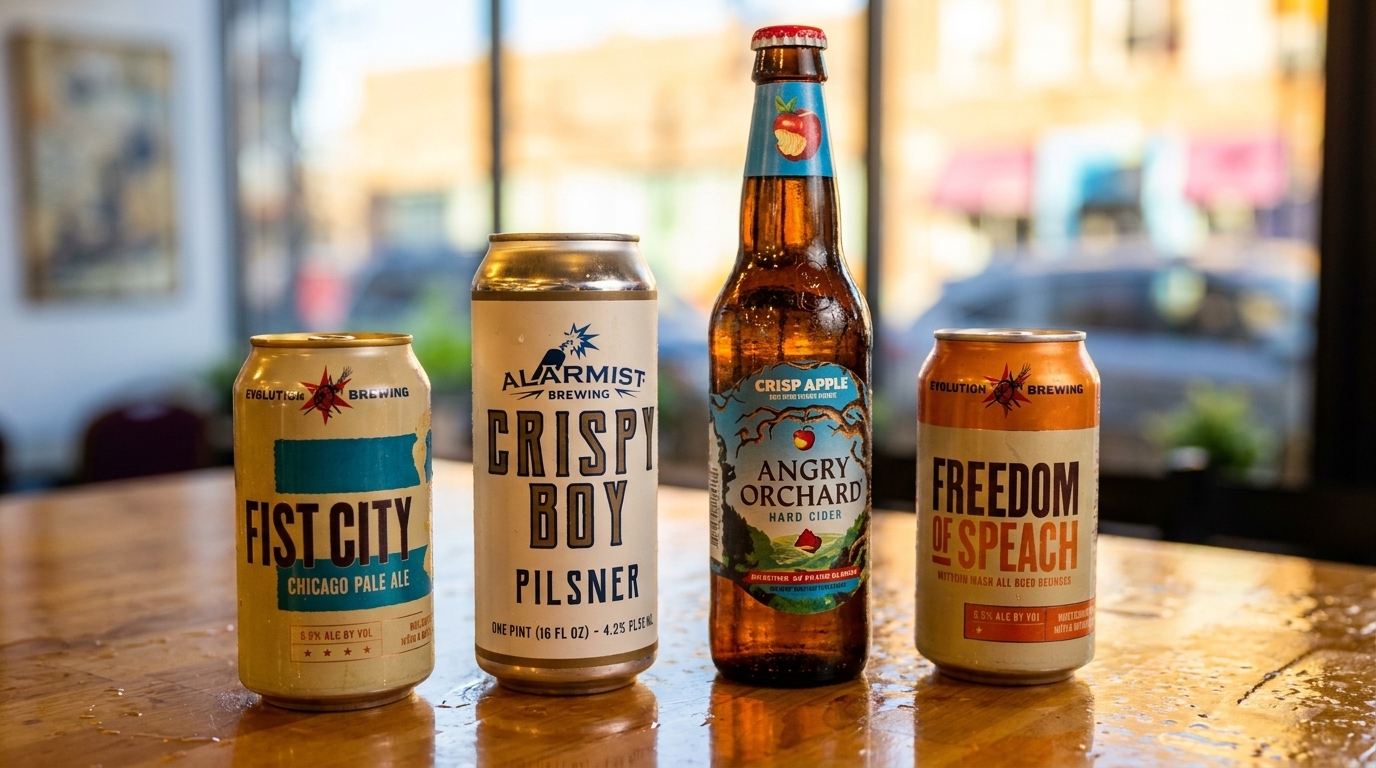 Local Craft Beers on the Bar