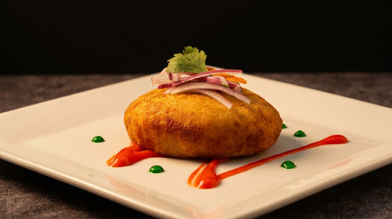 Peruvian papa rellena potato croquette with aji sauce at Harlemite NYC