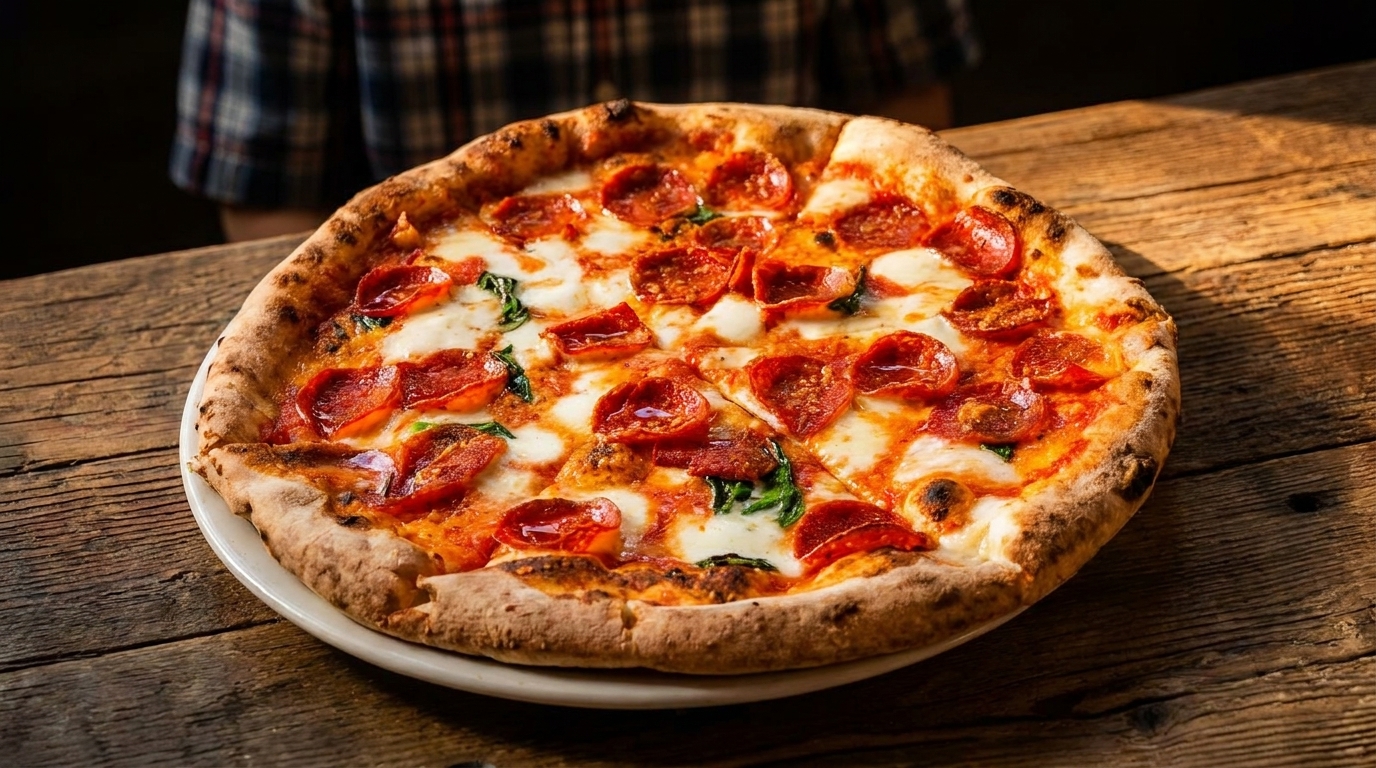 Neapolitan Pizza, Baked in Fire