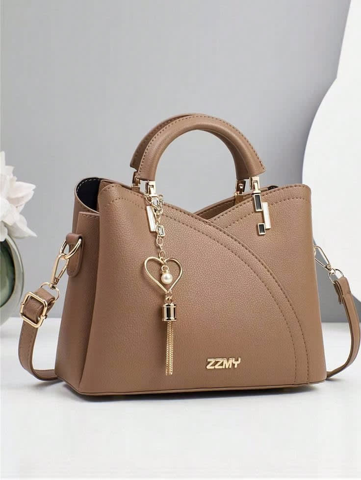 The "Aurelia" Heart-Accent Structured Satchel