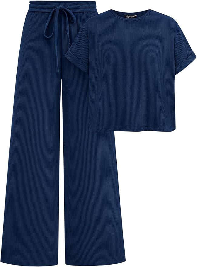 Ribbed Two-Piece Loungewear Set