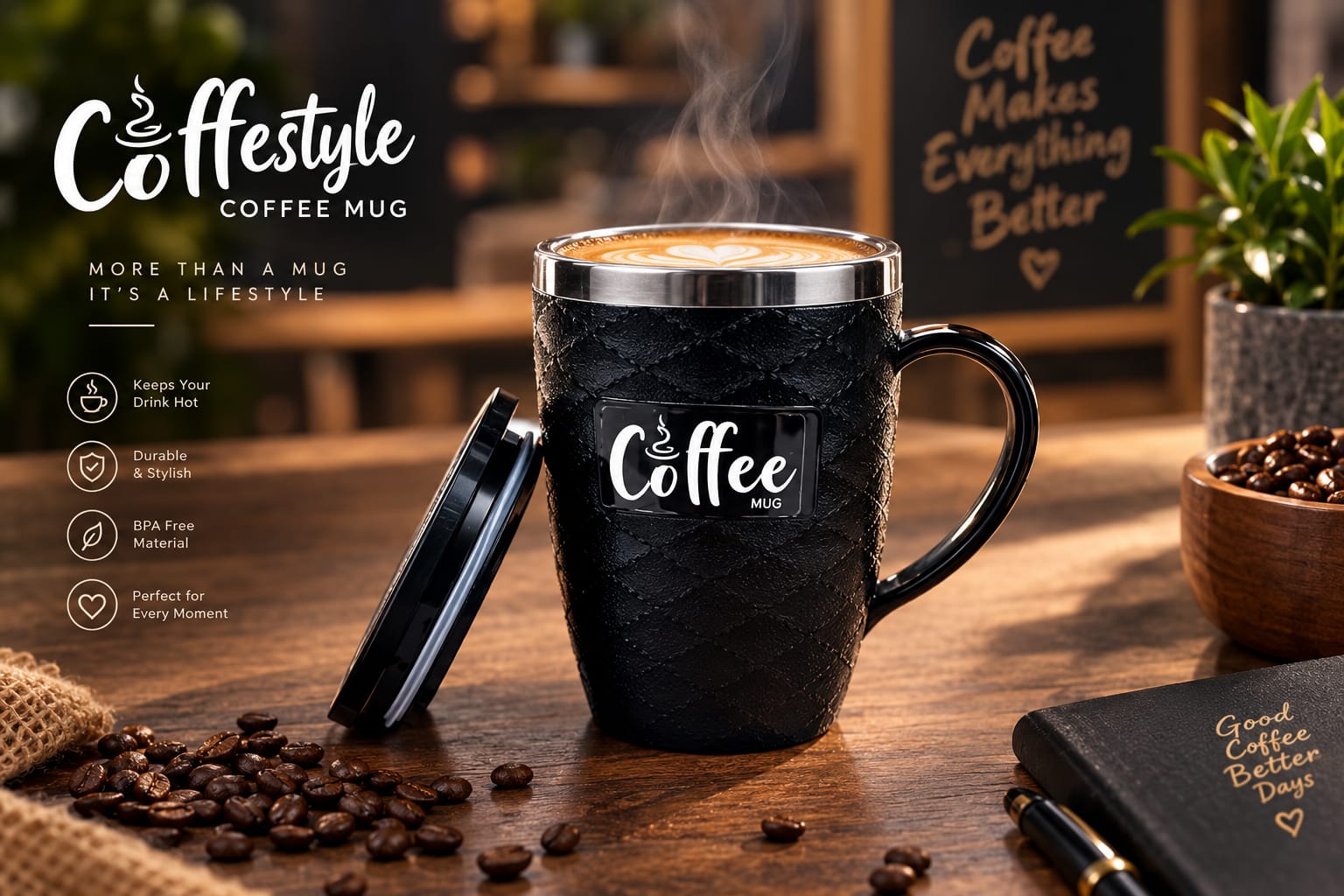 Insulated Thermal Travel Coffee Mug