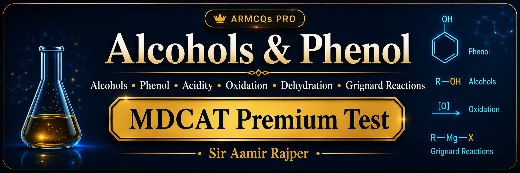 Alcohols & Phenol – MDCAT Test