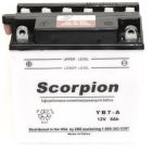 YB7-A Scorpion 12v 90 CCA Power Sport Wet Battery with Acid Pack