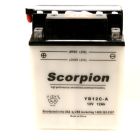 YB12C-A Scorpion 12v 165 CCA Power Sport Wet Battery with Acid Pack