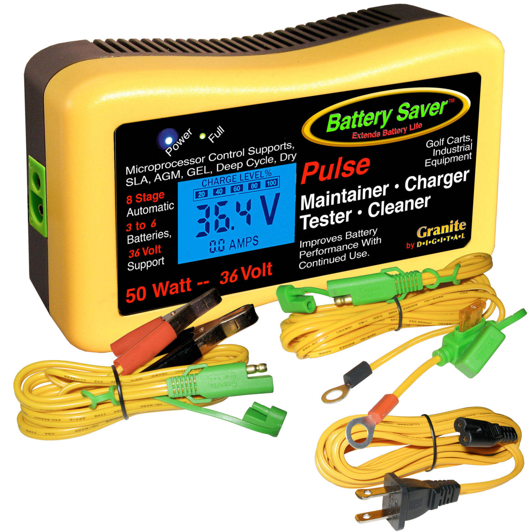 Battery Saver 36v 50 Watt (1.39A) Maintainer, Pulse Cleaner & Tester