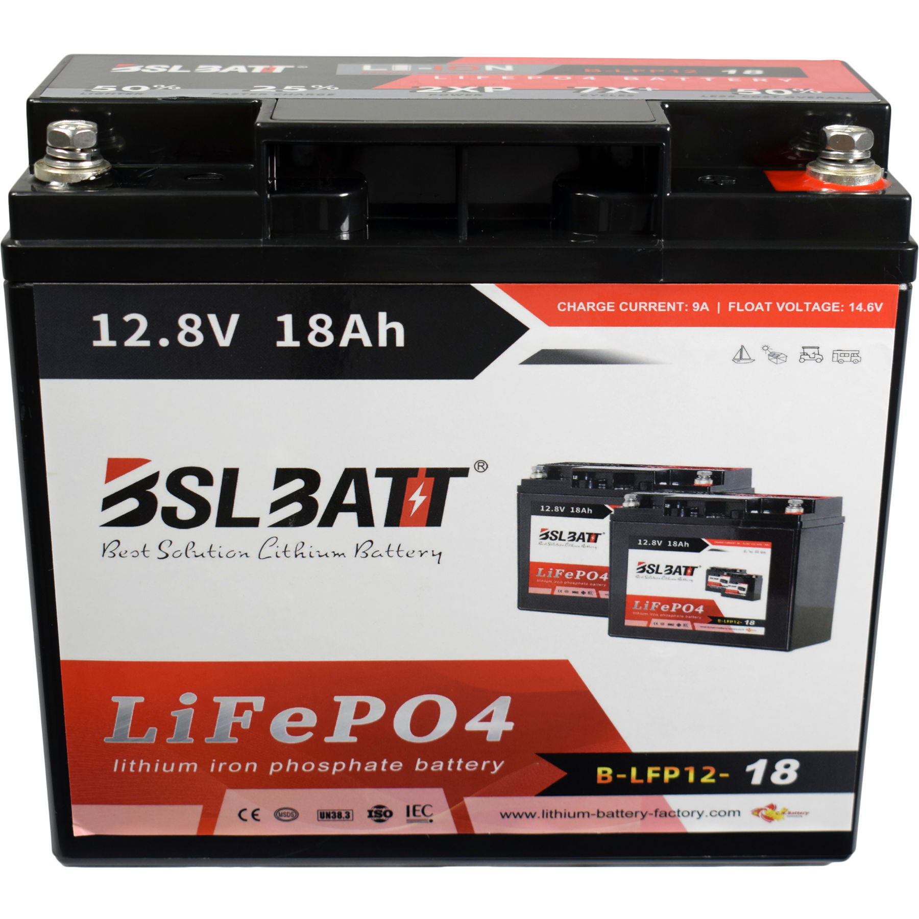 BSLBATT 12.8v 18 AH 230.4 Wh Deep Cycle Lithium LiFePO4 Battery