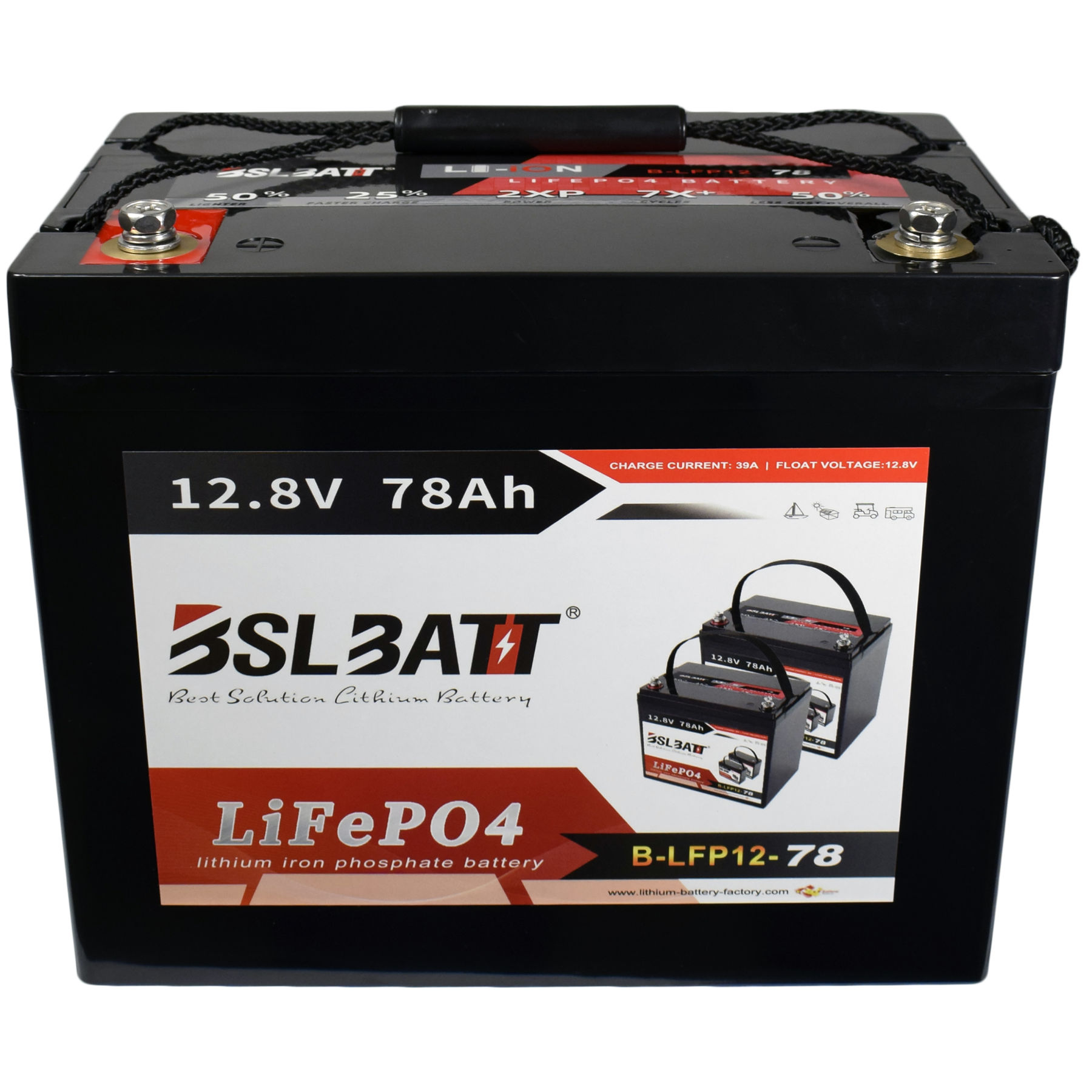 BSLBATT 12.8v 78 AH 998.4 Wh Deep Cycle Lithium LiFePO4 Battery