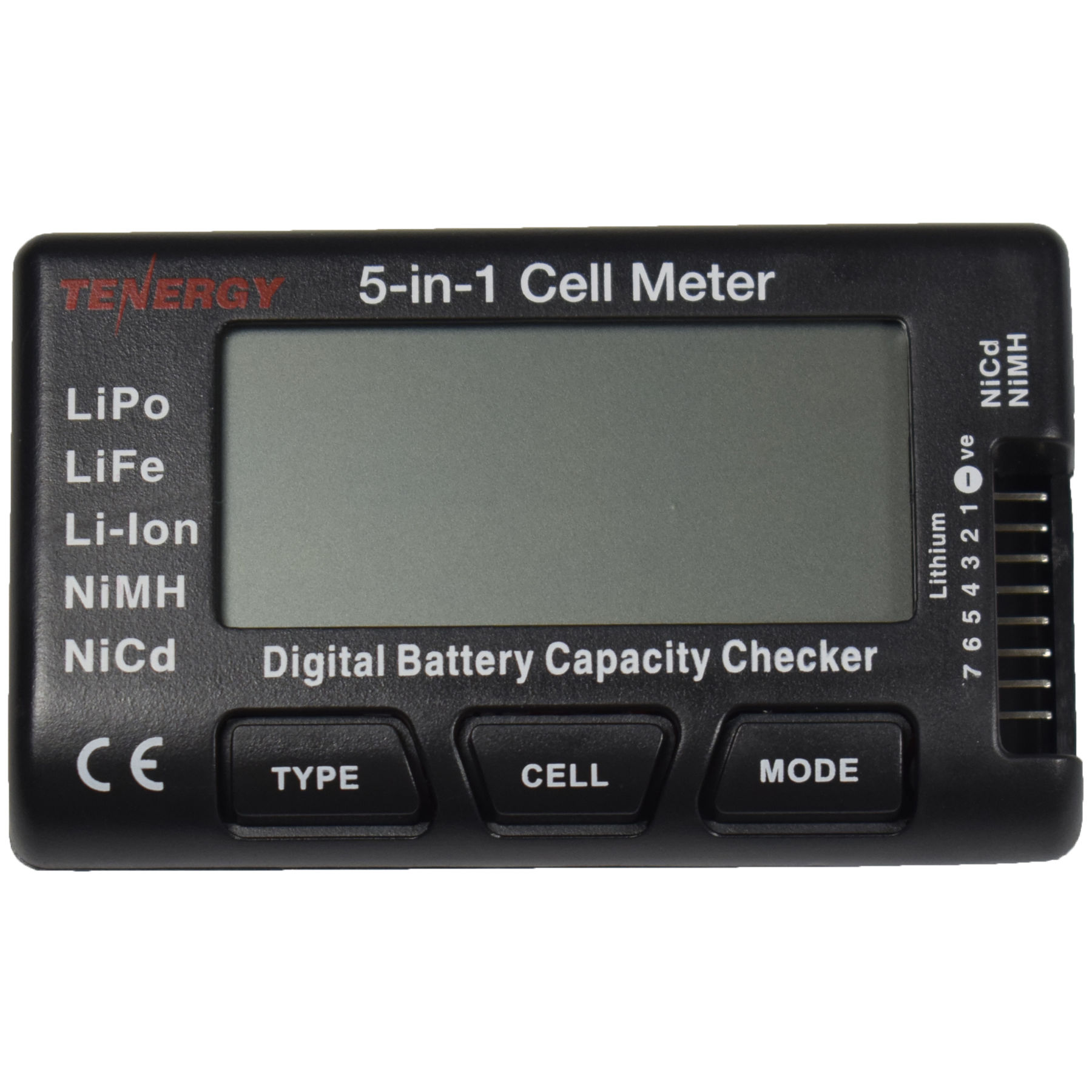 Tenergy Digital 5-in-1 Cell Meter / Battery Capacity Checker