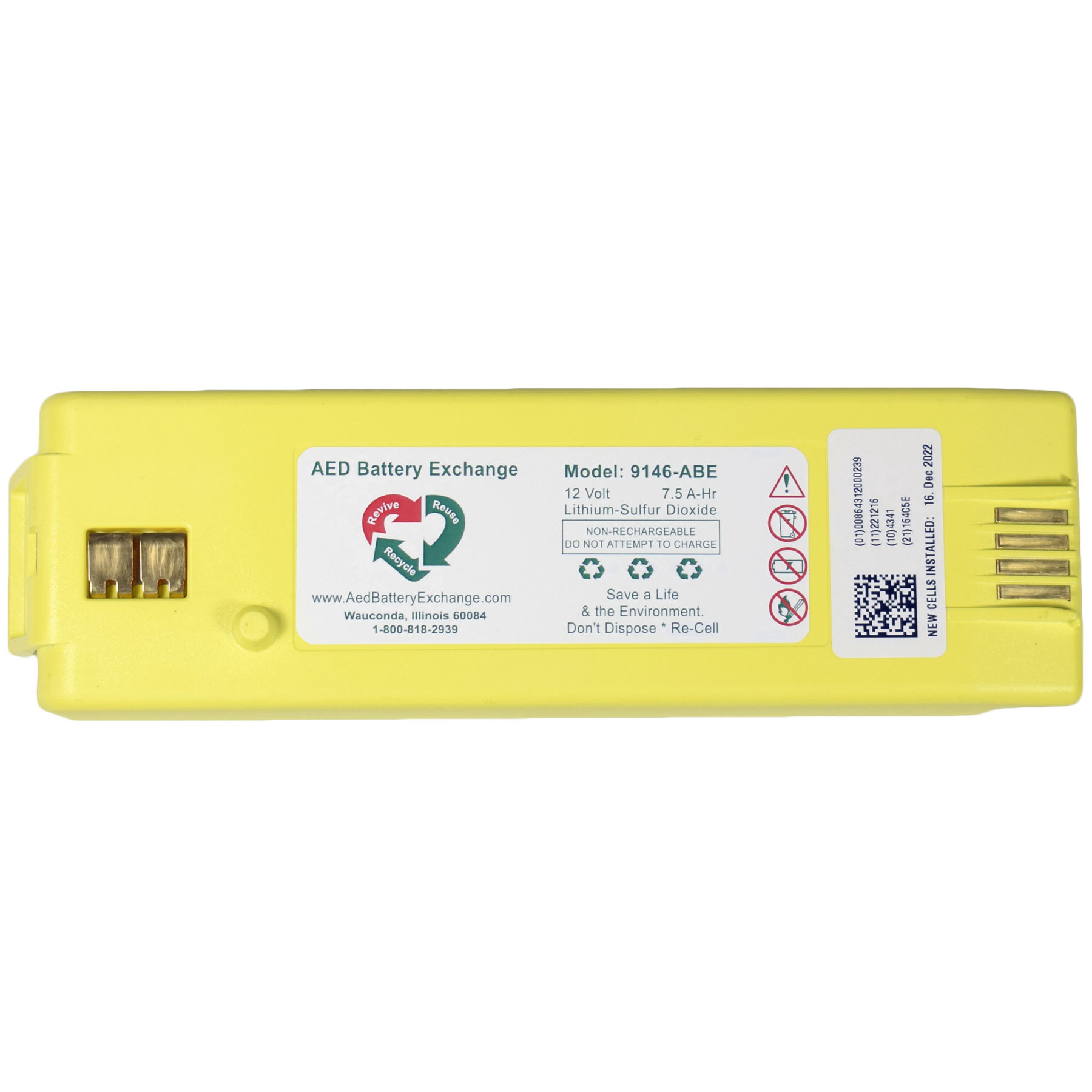 Cardiac Science & Burdick Cardiovive 9146 AED Replacement Battery by AED Battery Exchange