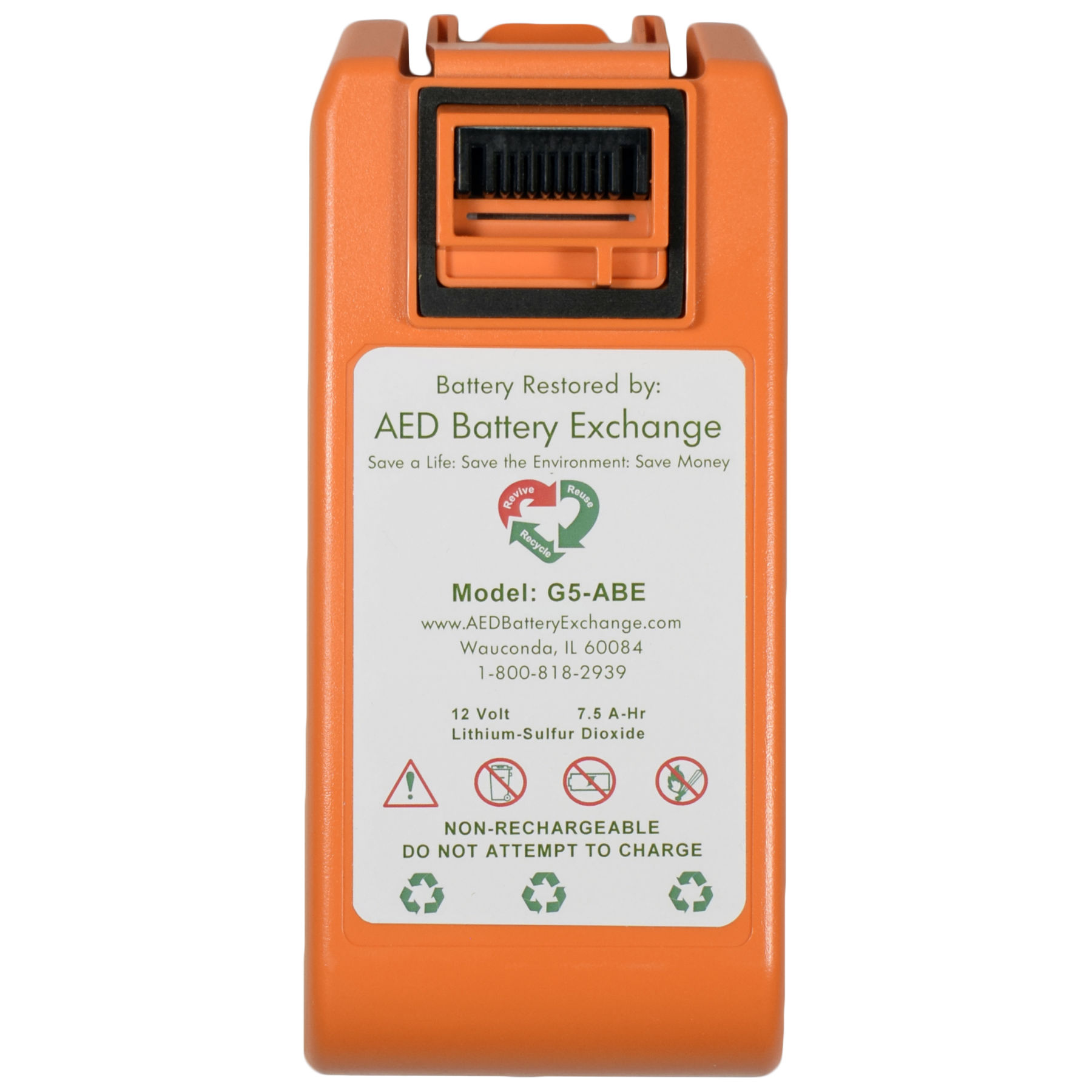 Cardiac Science PowerHeart G5 XBTAED001A AED Replacement Battery by AED Battery Exchange