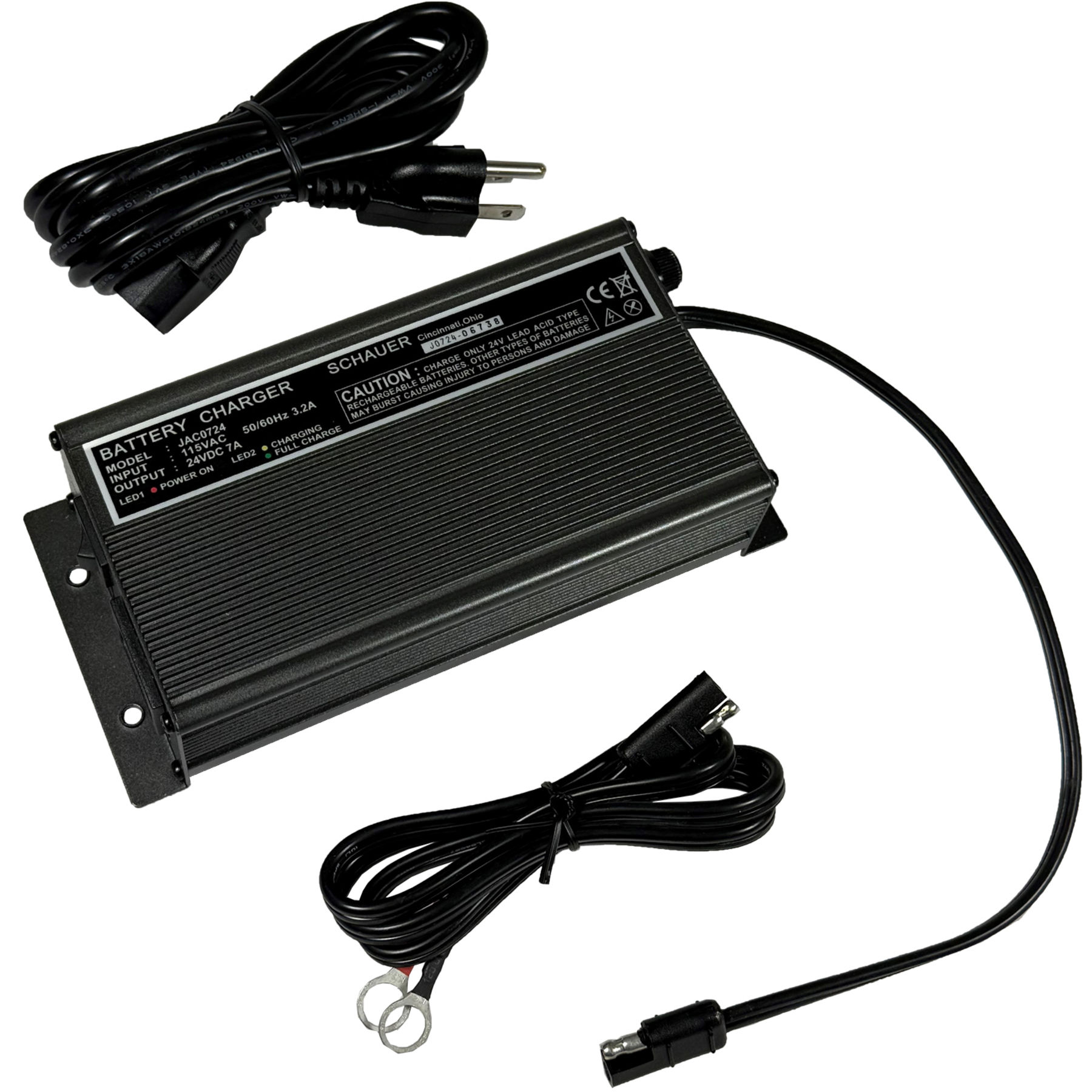 Schauer JAC0724-R (0891-61): 24v 7 Amp Automatic Smart Battery Charger