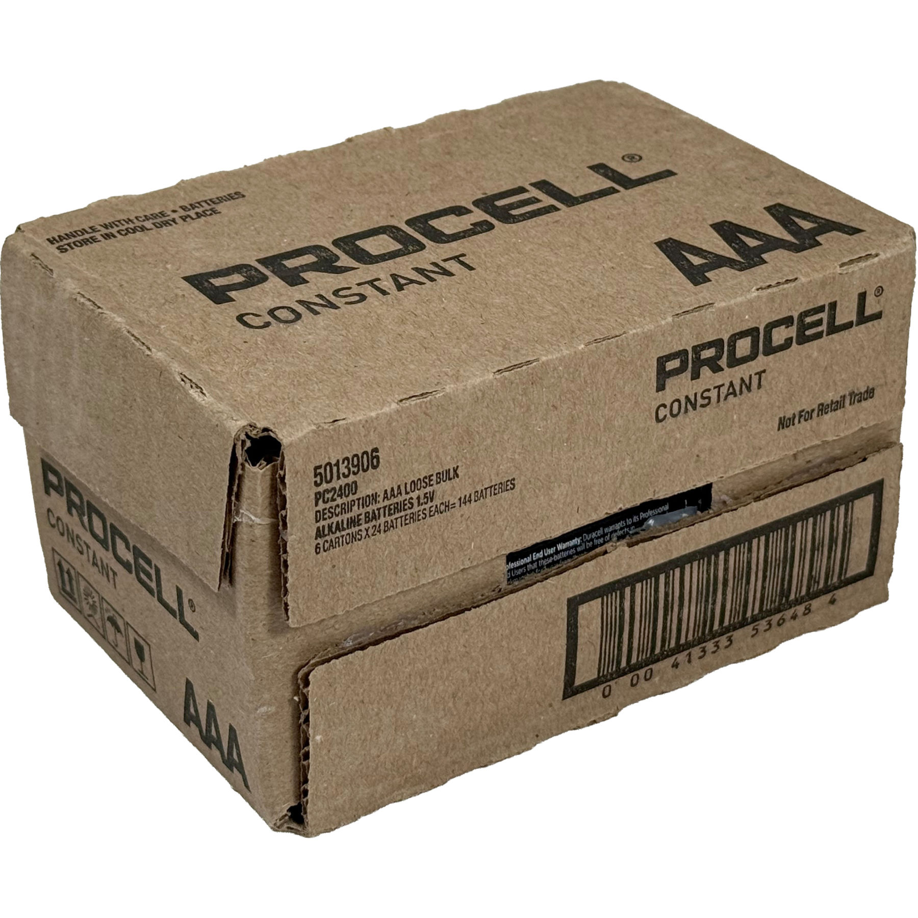 Duracell Procell PC2400-CASE: AAA Professional Alkaline Battery Six 24-Pack