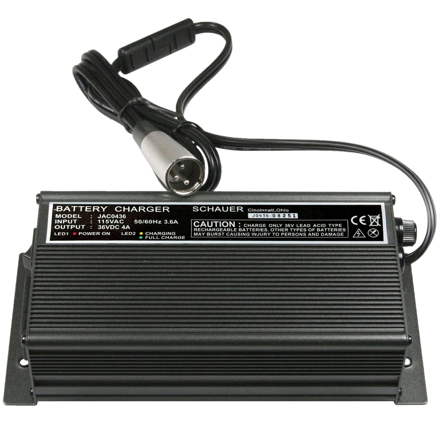 Schauer JAC0436-XLR (0891-106): 36v 4 Amp Automatic Smart Battery Charger with XLR