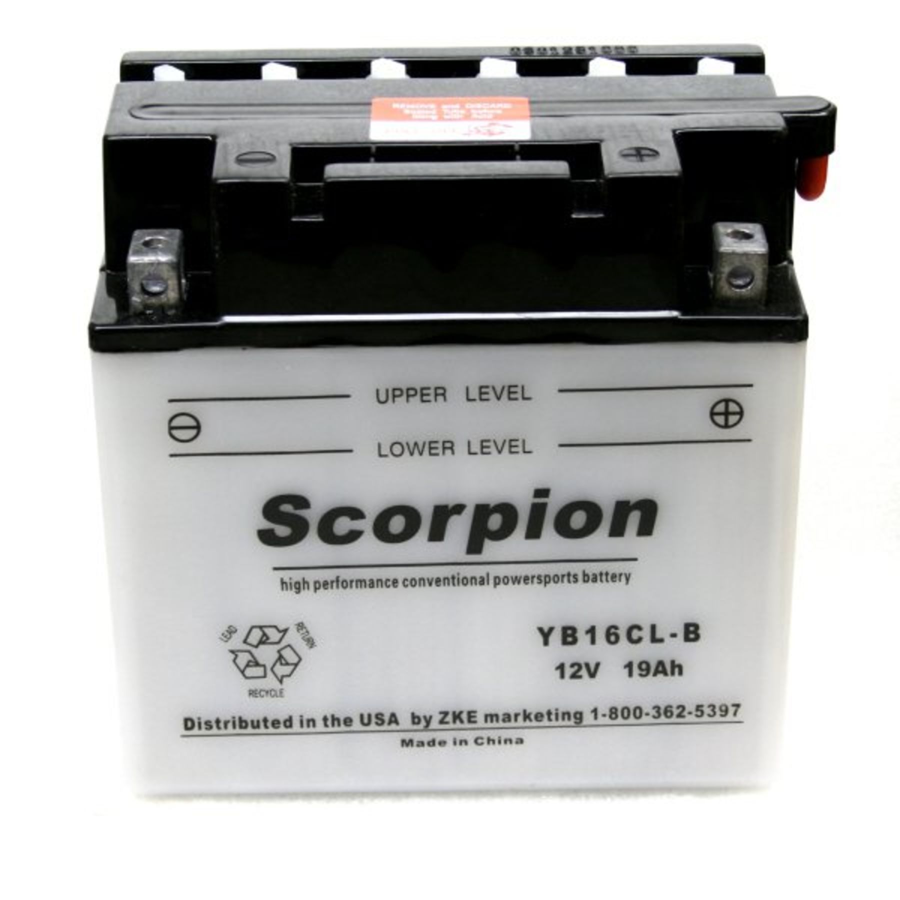 YB16CL-B Scorpion 12v 240 CCA Power Sport Wet Battery w/ Acid Pack