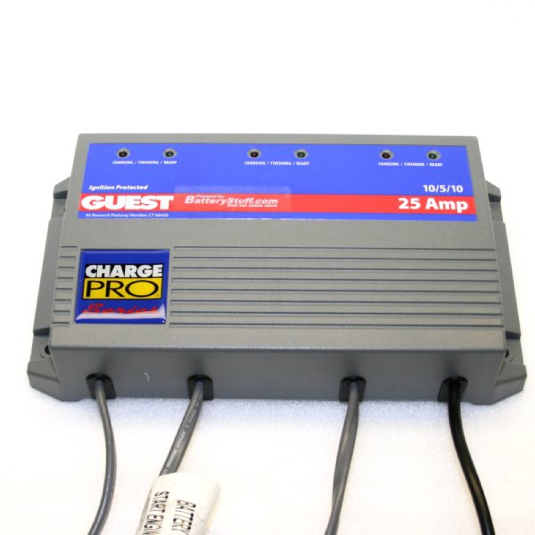 Marinco Guest 12v/24v 10/5 Amp 3 Bank On-Board Marine Charger GU2623A