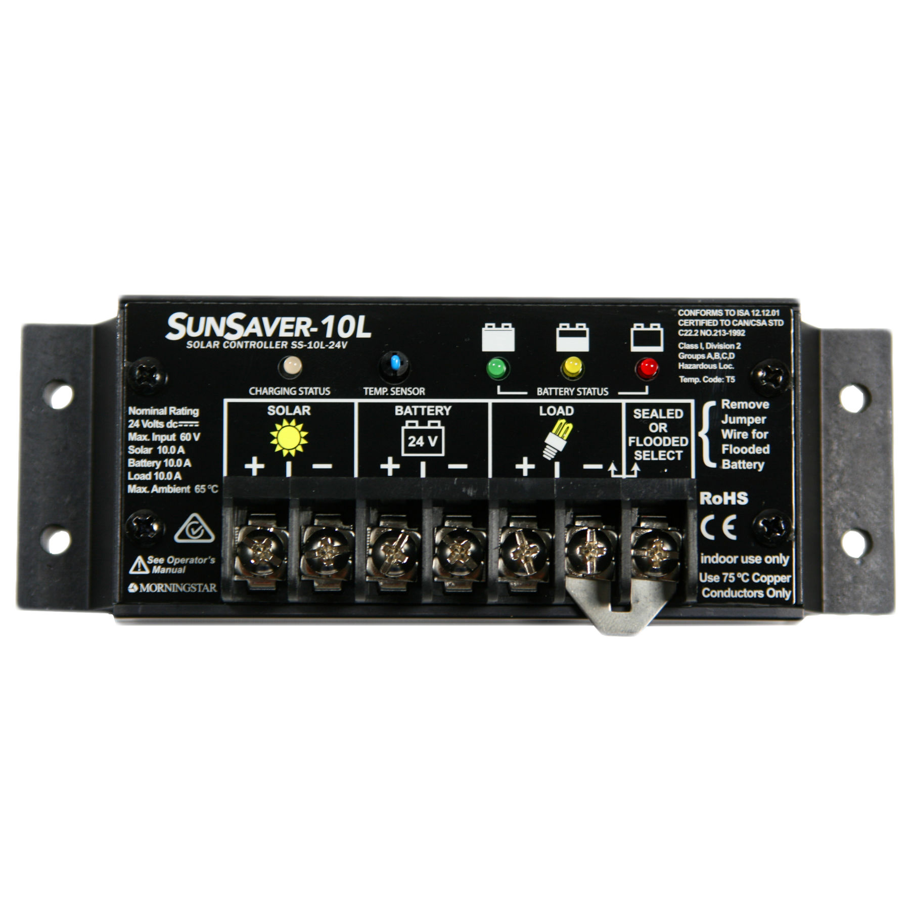 Morningstar 24v 10 Amp SunSaver Solar Charge Controller - SS-10L-24V