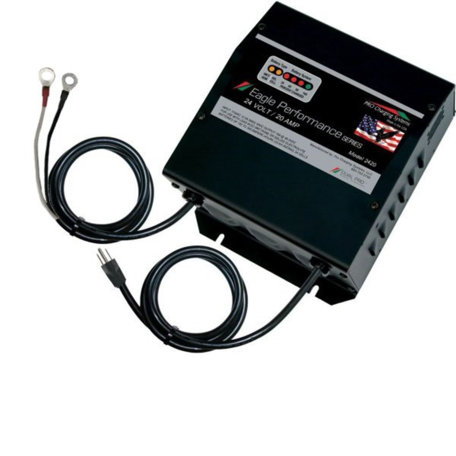 Eagle 24v 25 Amp Industrial On-Board Charger with Rings - i2425-OB