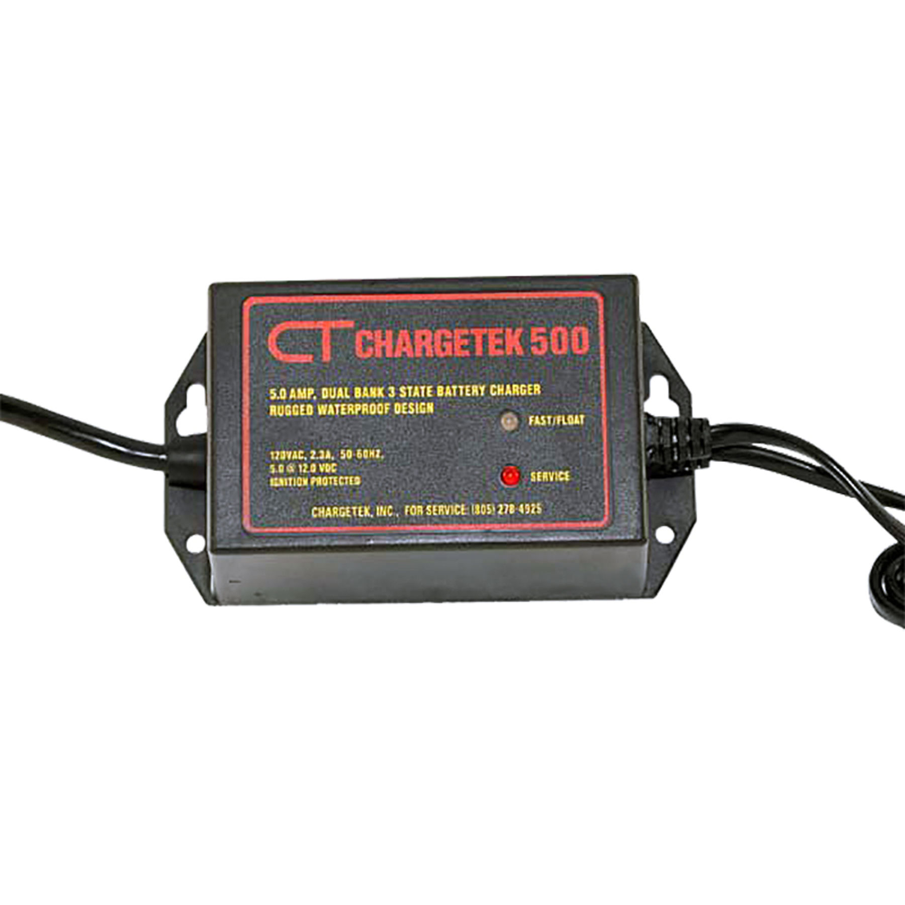 ChargeTek 12v 24v 5 Amp 2-Bank Smart Marine Battery Charger