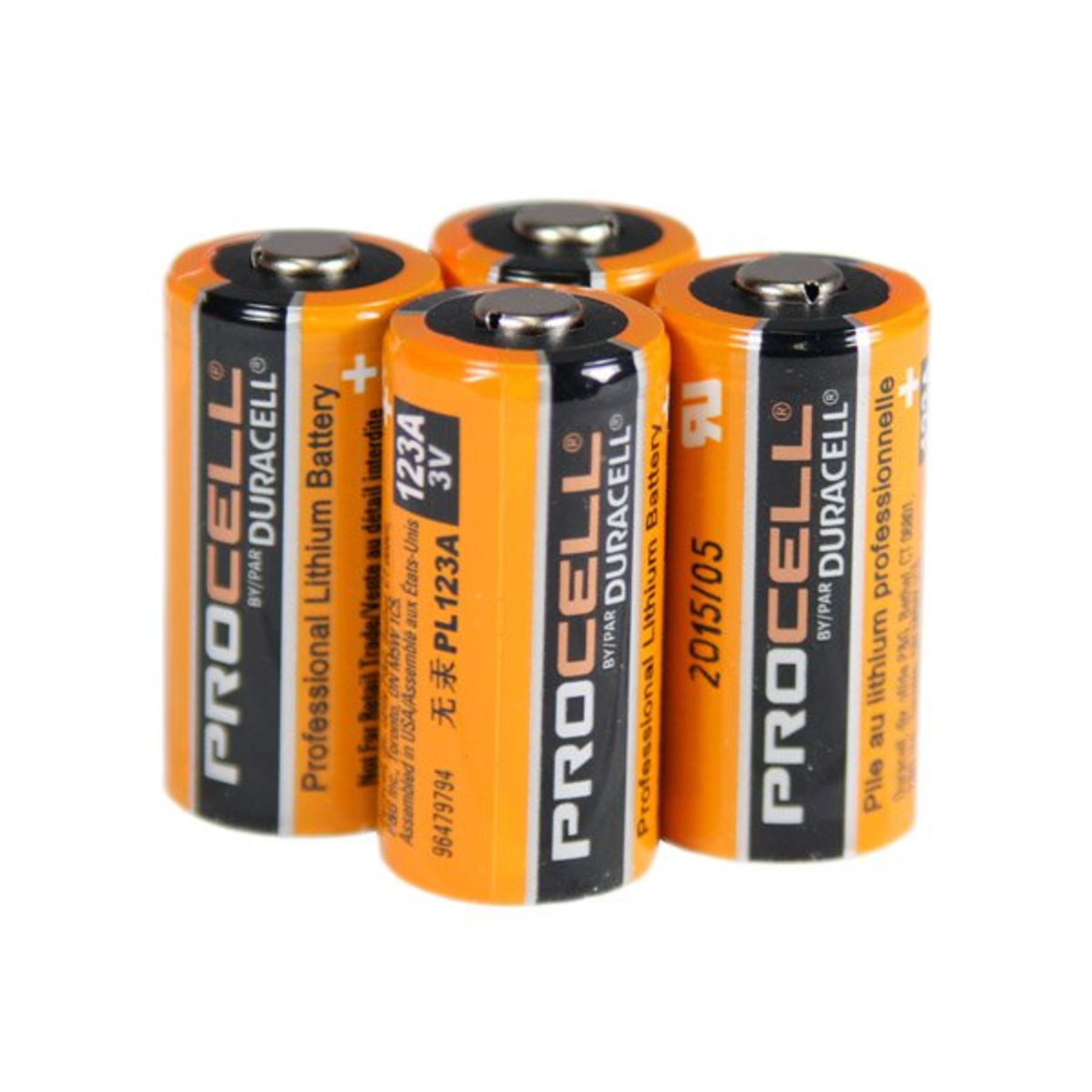 PL123Ax4 Duracell Procell 3v 123A Lithium Camera Battery (4Pack)