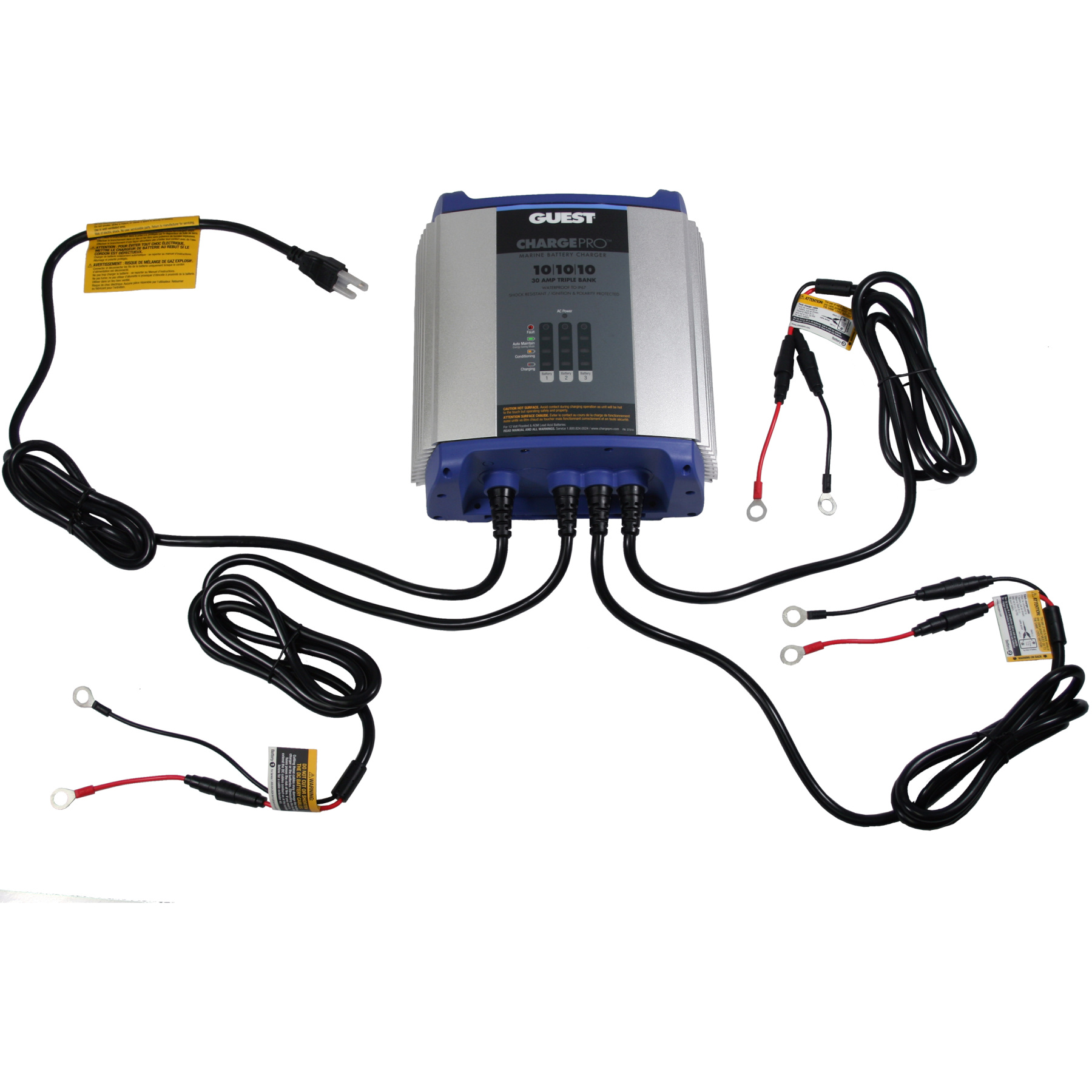 2731a Guest 12v 24v 36v 30 Amp Chargepro 3 Bank On Board Smart Charger