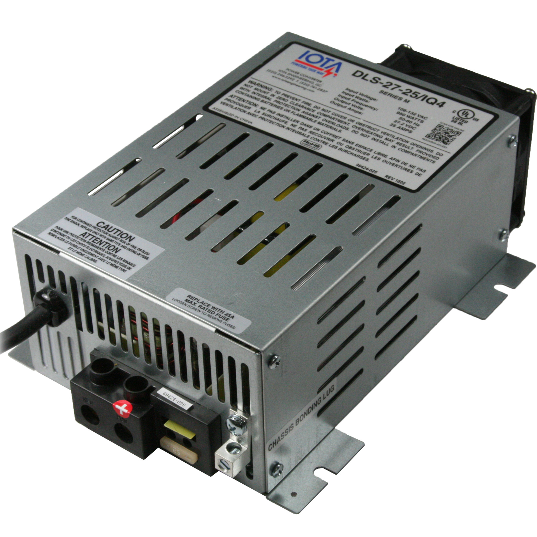 DLS 27 25 IQ4 IOTA 24v 25 Amp Charger Converter Power Supply W 
