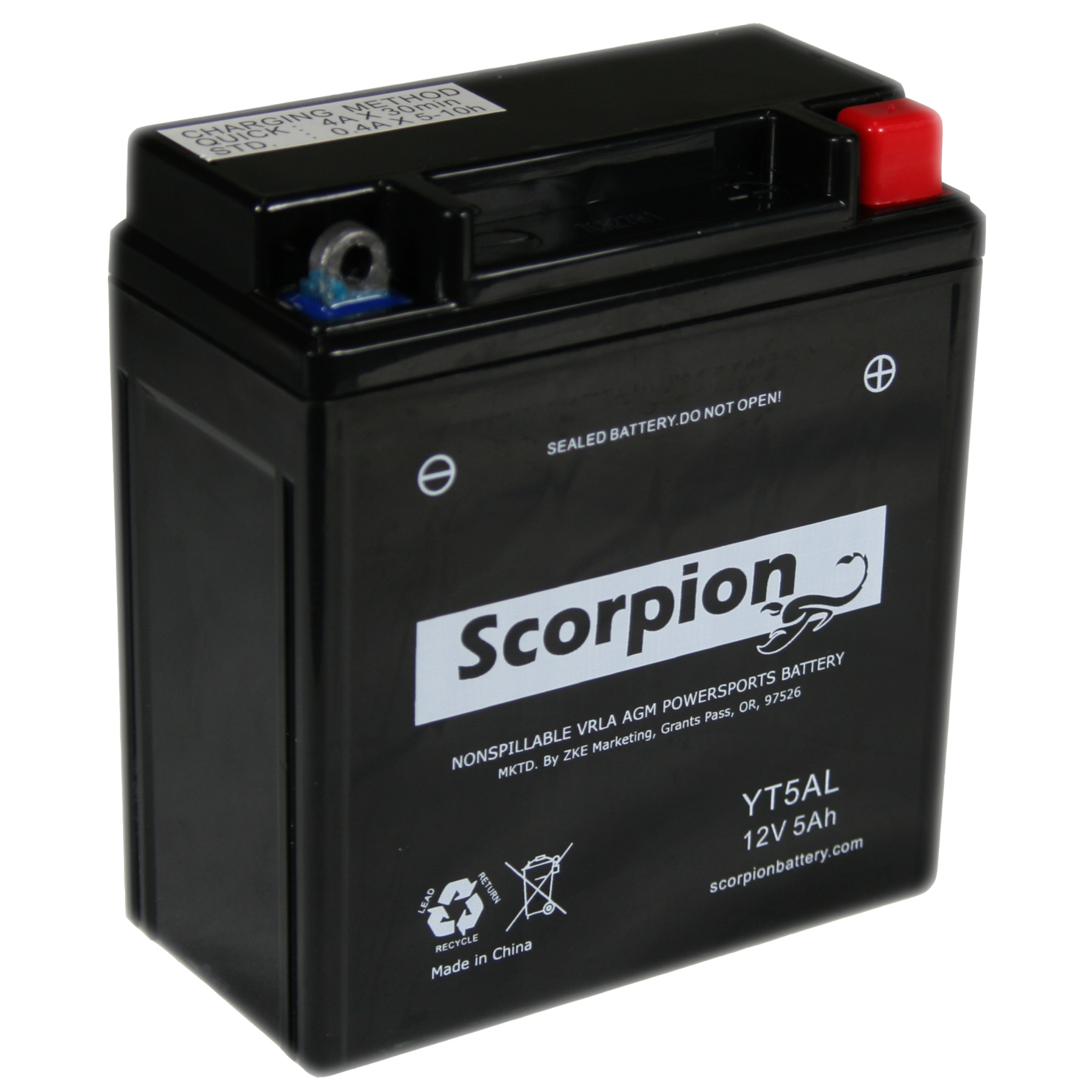 YT5AL Battery Scorpion 12 Volt Motorcycle Battery