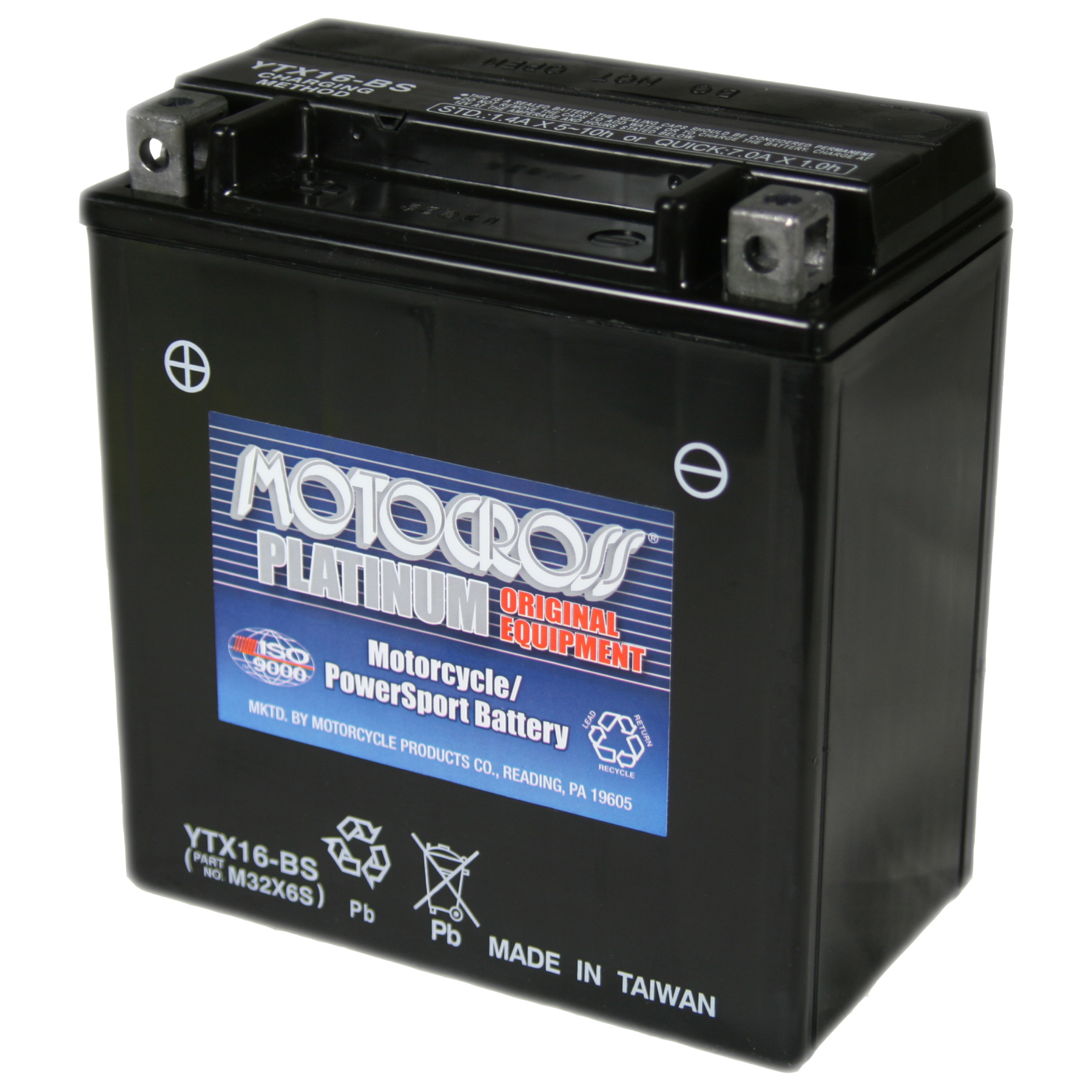 YTX16BS Yuasa Motocross 12v 230 CCA AGM Power Sport & Motorcycle Battery