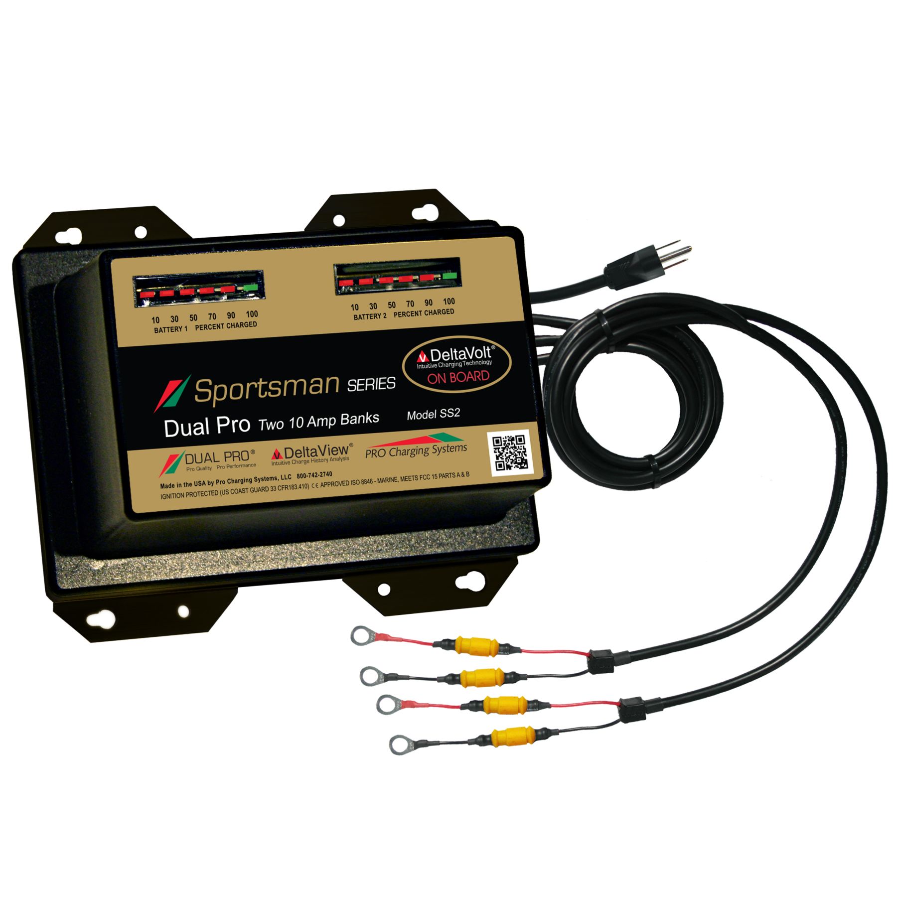 SS2 Dual Pro 12v 24v 20 Amp 2Bank Sportsman Series Charger