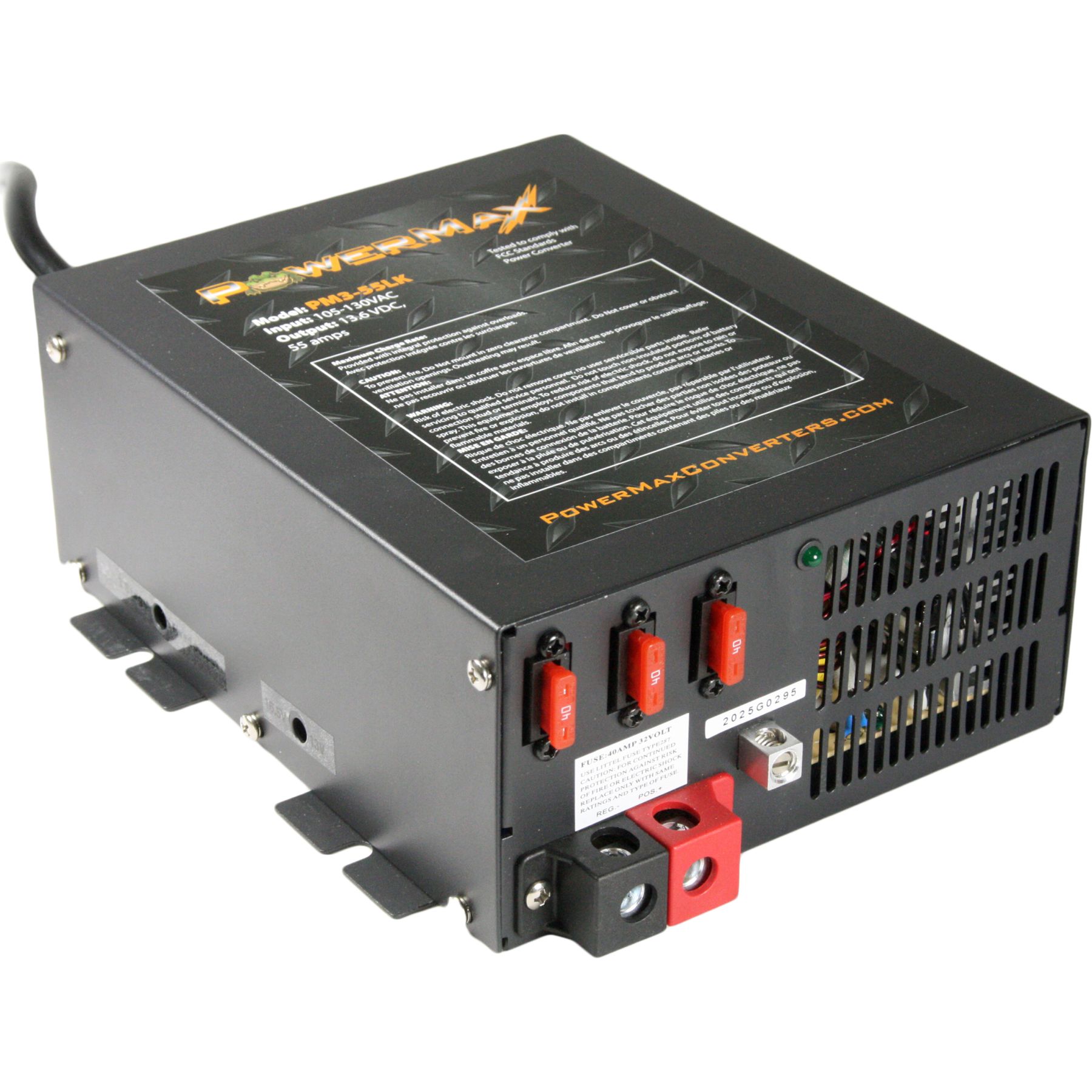 PowerMax PM3-55-MBA Smart Battery Charger Built-in 3 Stage Charging