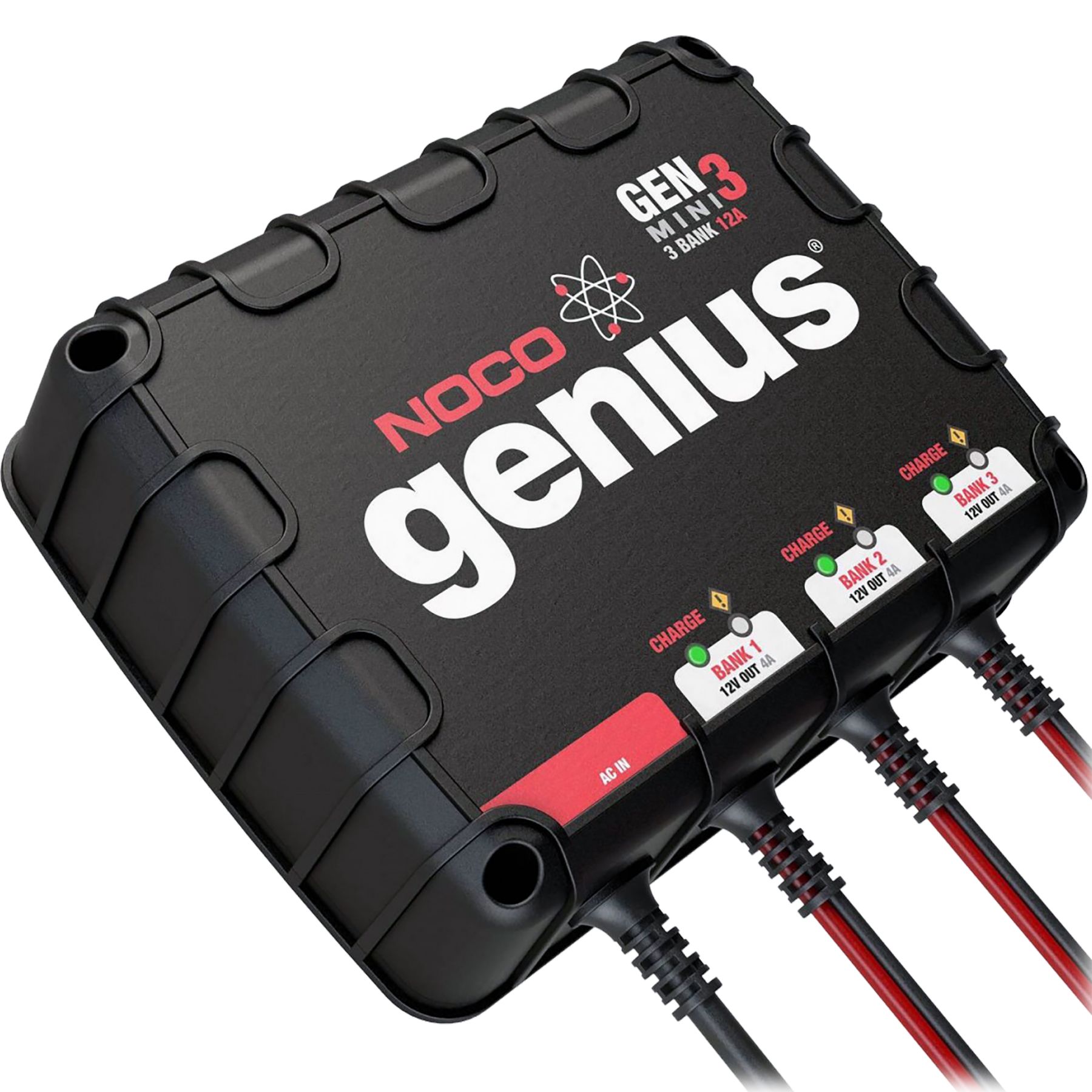 GENM3 NOCO Genius 12v 24v 36v 12 Amp 3Bank Marine OnBoard Battery